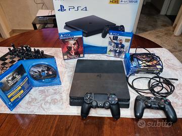 Ps4 slim 500 Gb + giochi ps4 + joystick