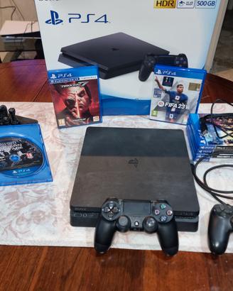 Ps4 slim 500 Gb + giochi ps4 + joystick