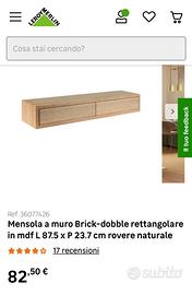 consolle mensola sospesa per ingresso