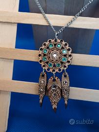 Ciondolo Acchiappasogni  in legno e Swarovski®