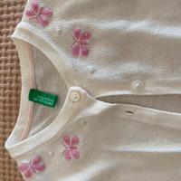BENETTON - Cardigan bambina 100% cotone NUOVO