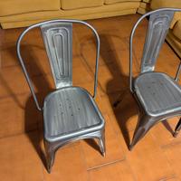 2 sedie Tolix stile industrial