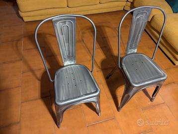 2 sedie Tolix stile industrial