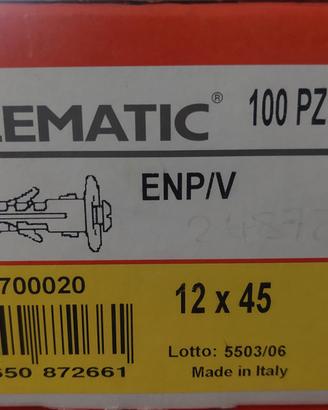 100 Tasselli Elematic ENP/V 12x45 con vite - Nuovi