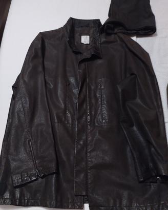 Giacca uomo in pelle marrone 