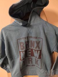 Felpa con cappuccio blu bambino