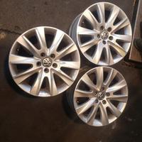 3 cerchi in lega R17 vw tiguan anno 2009