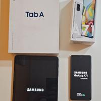 tablet TabA e smartphone samsung A71