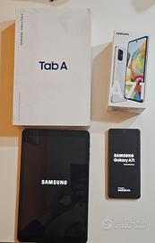 tablet TabA e smartphone samsung A71