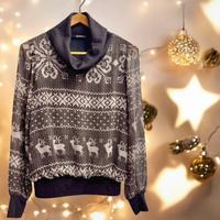 Maglia pullover natale donna velato marrone Bugatt