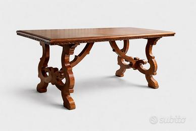 tavolo d'antiquariato elegante "fratino" in noce