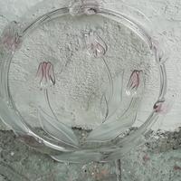 grande piatto torta in vetro, ribassato