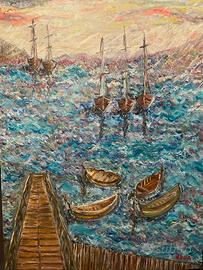 Quadro olio su tela misura 50x70 cm.