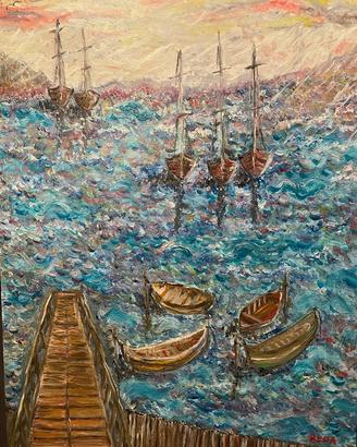 Quadro olio su tela misura 50x70 cm.