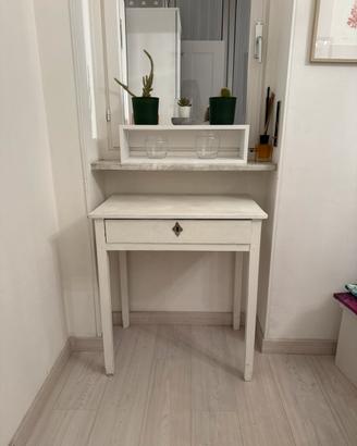 Scrivania/tavolino legno bianco - shabby chic