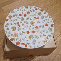 Alzata per dolci in porcellana Thun con fiori