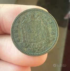Moneta 1 Peseta Spagna 1947 - Francisco Franco