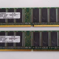 Memoria RAM DIMM Kingston 2xKVR400X64C3AK21GB