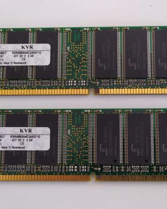 Memoria RAM DIMM Kingston 2xKVR400X64C3AK21GB