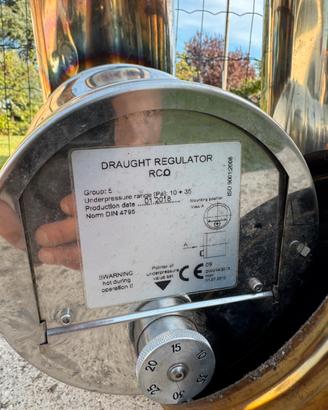 Regolatore tiraggio automatico stufa camino