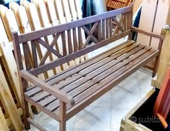 Panchina in legno per esterno giardino terrazzo