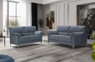 2 Divani da 2 e 3 posti, nuovi, relax grigi, da sa