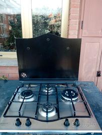 Piano cottura ariston.4 fuochi.in acciaio valvolat