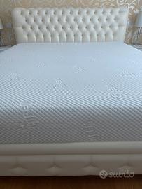 Letto contenitore king size con rete e materasso