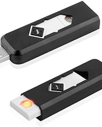 Accendino Elettronico USB Ricaricabile Nero