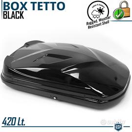 Box Tetto Auto 420 Litri Baule PORTABAGAGLI Nero