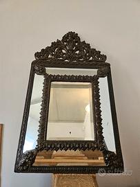 Specchio in stile Napoleone da parete brunito