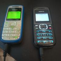 2 Telefoni nokia 1200 e 1208 e 2 caricabatterie 