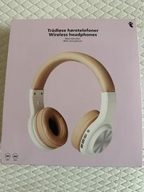 Cuffie Wireless Beige con Microfono
