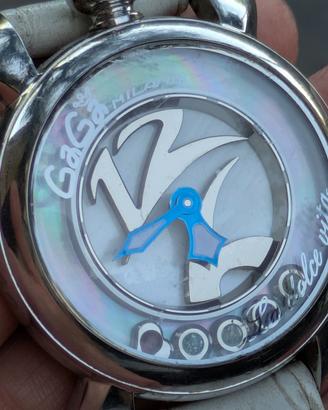 orologio Gagà Milano acciaio e madreperla 