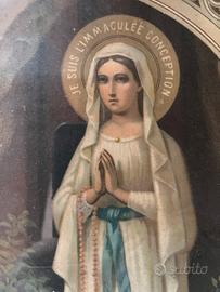 Oleografia Madonna di Lourdes