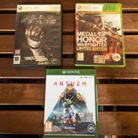 Giochi Xbox lotto dead space,medalofhonor, anthem