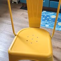 Sedie metallo gialle