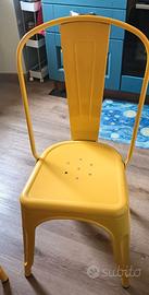 Sedie metallo gialle