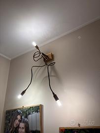 Lampadario a muro in rame