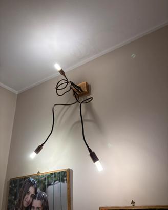 Lampadario a muro in rame