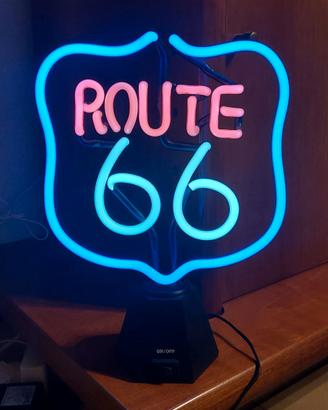 INSEGNA AL NEON "ROUTE 66" ANNI '90