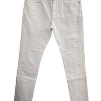 jeans Saint Laurent distressed bianchi 