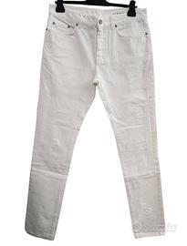 jeans Saint Laurent distressed bianchi 