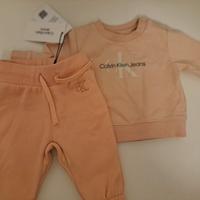 Completo Calvin Klein maglia pantalone lungo neona