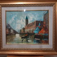 Quadro dipinto a olio su tela