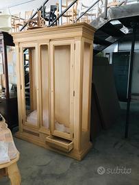 Vetrina 2 porte + 2 cassetti grezzo