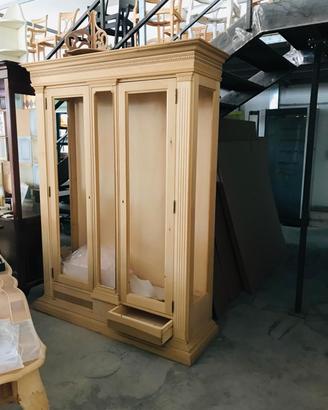 Vetrina 2 porte + 2 cassetti grezzo