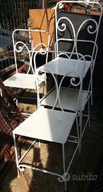 tavolo esterno/ interno e sedie in ferro battuto