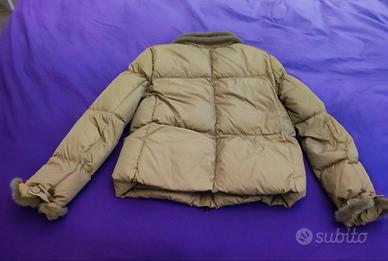 piumino con profilature in vera pelliccia 