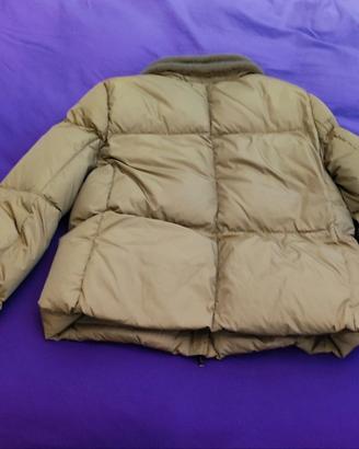 piumino con profilature in vera pelliccia 